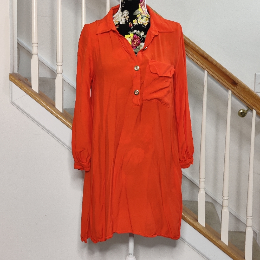 ZARA Orange Long Shirt